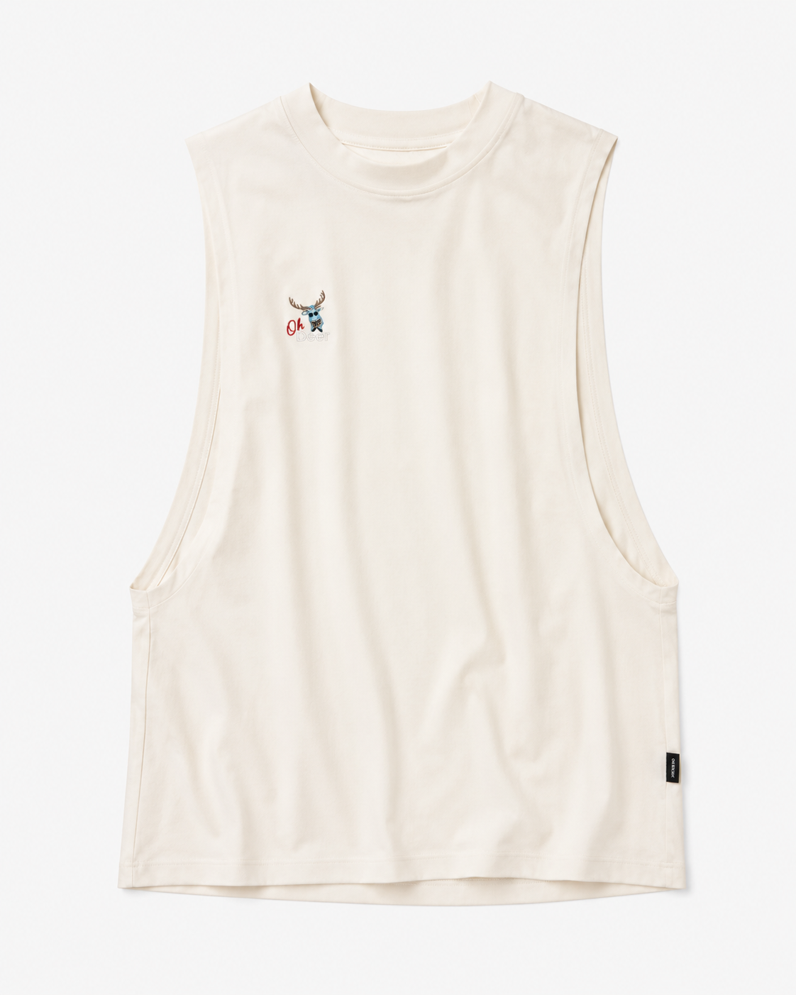 Tank Top z rozcięciami beżowy